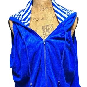 Catalina royal blue hoodie terry cloth feel swimsuit cover sizs 3X  22W -24W